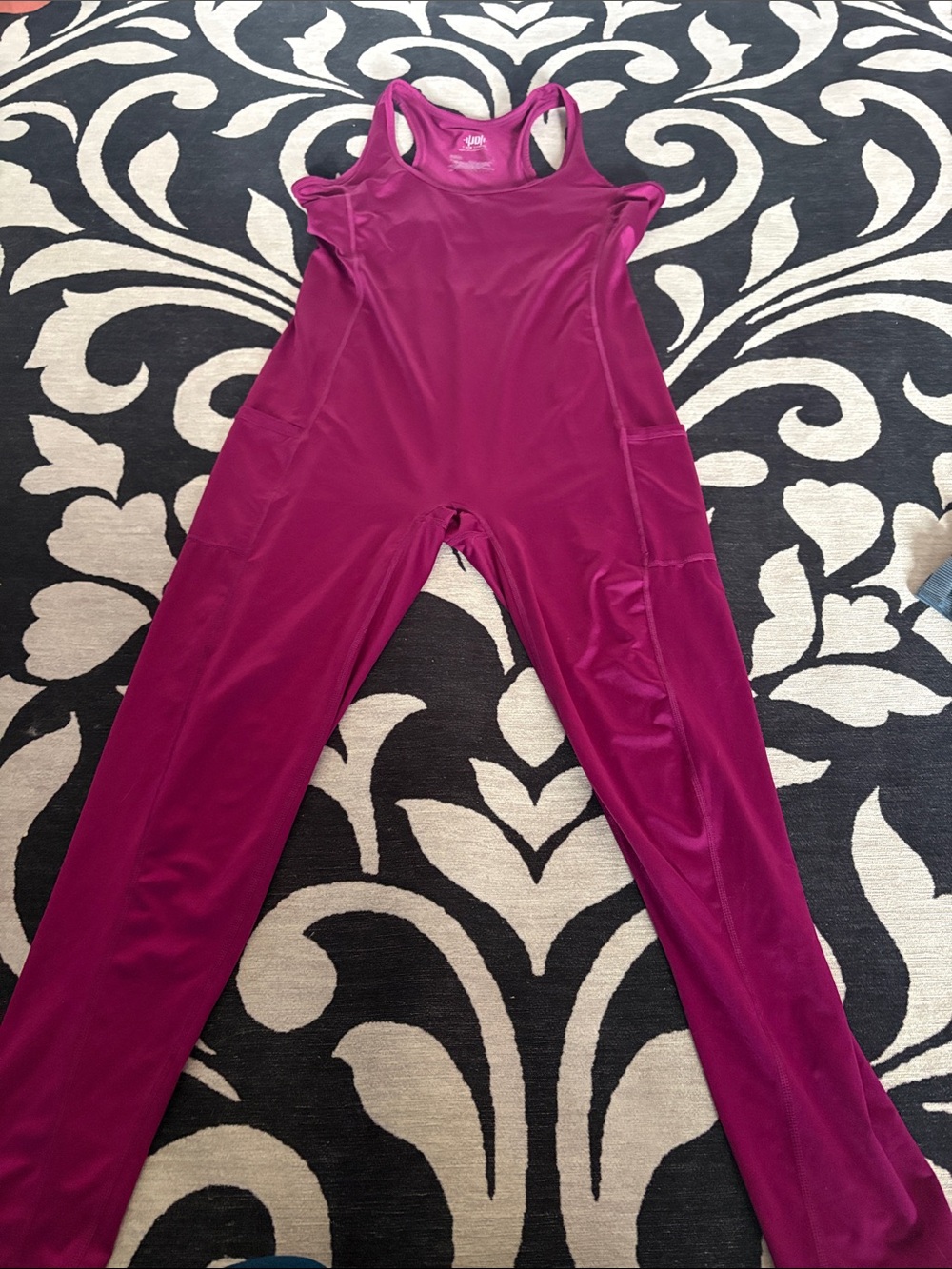 Danskin Now Magenta Racerback Jumpsuit